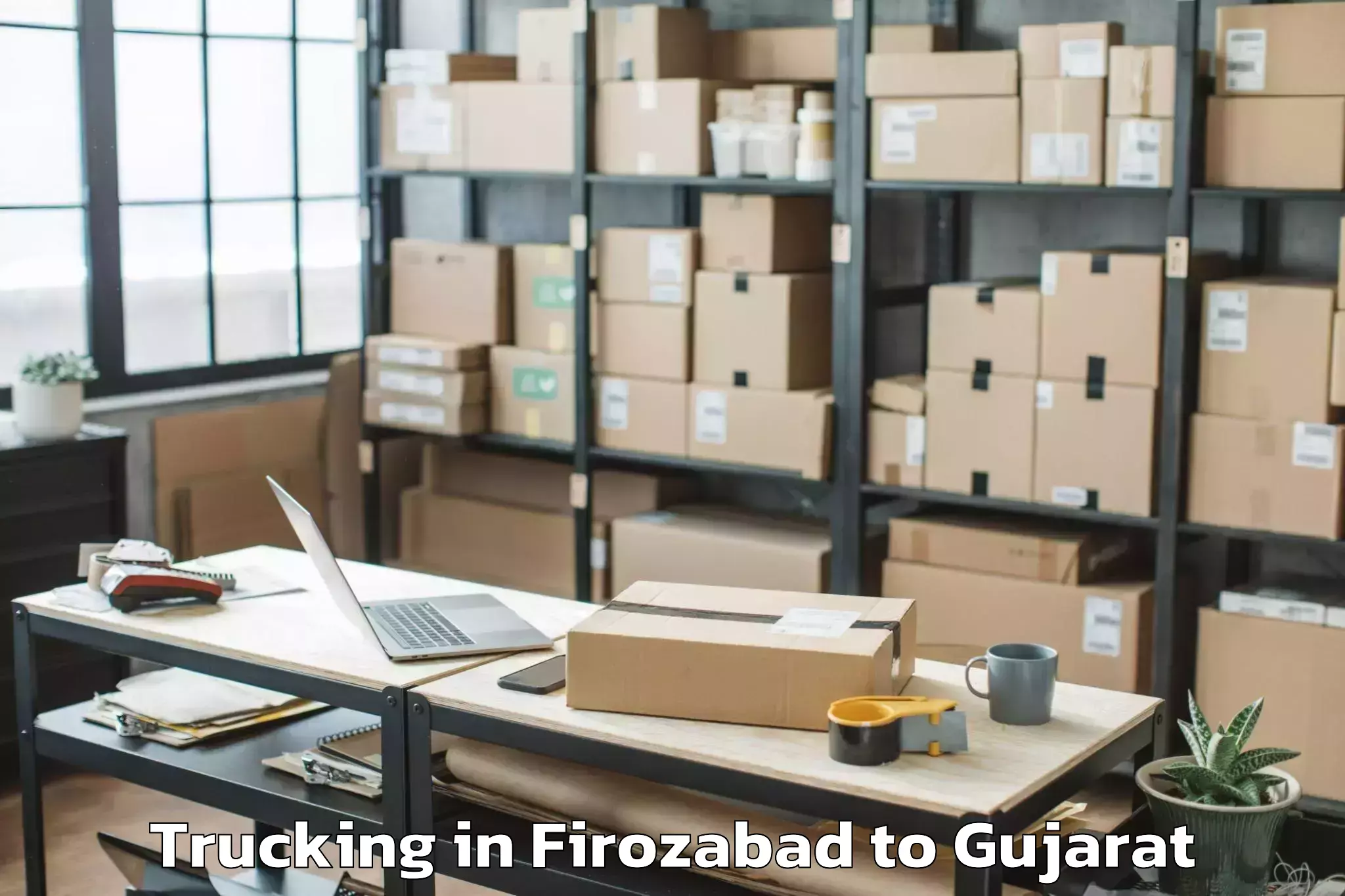 Reliable Firozabad to Nexus Ahmedabad One Mall Trucking